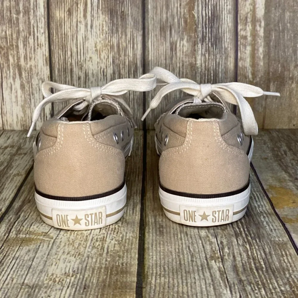 Converse One Star Tan Canvas Men's‎ Boat Shoe Size 8